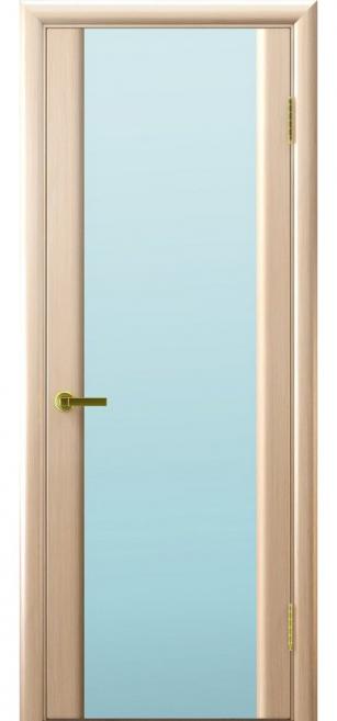 Фото Межкомнатная дверь "М1", беленый дуб, белое стекло